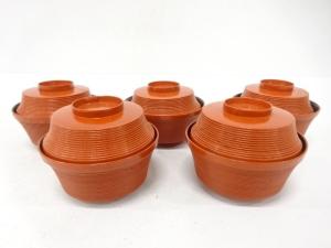 朱塗り　椀　5客揃